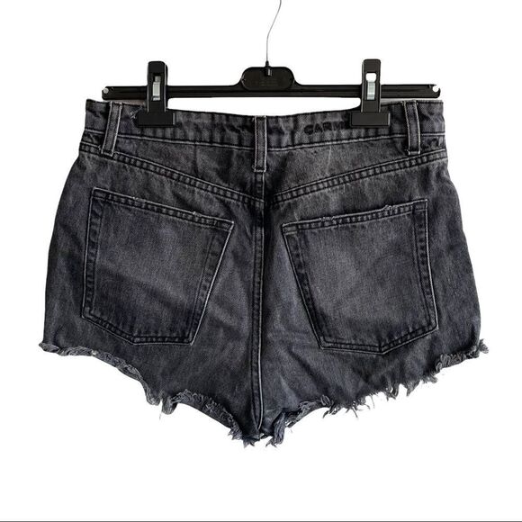 CARMAR High Waisted Cut Off Denim Shorts Faded Black 29 - Picture 2 of 3
